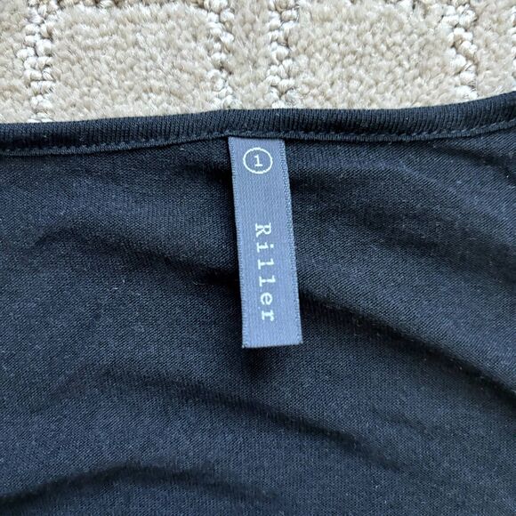 Revolve Riller & Fount Mini Tank Dress Ruched Black Women's 1 Small Stretch Y2K - Picture 5 of 8